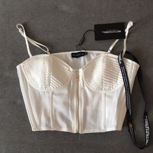 White zip corset